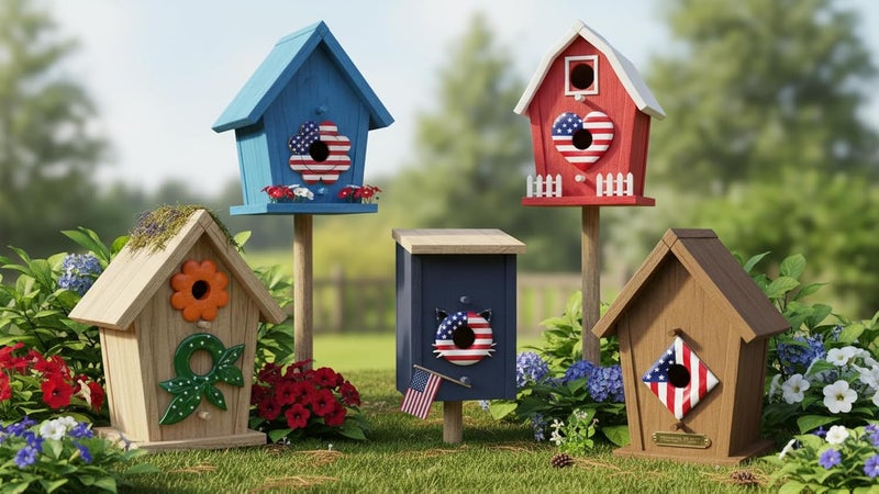 CEDAR ALPHA 5 Pk Metal Wren Bird House Predator Guards -1.125" Hole Sizes - Excludes Different Bird Species - Protects The Entry Hole - Image 3